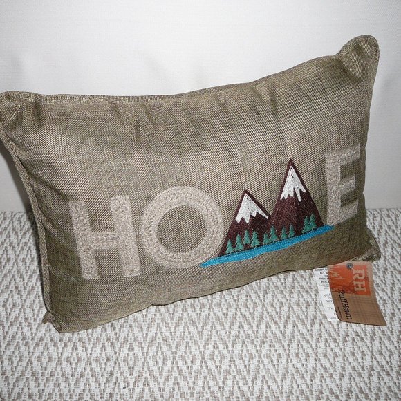 Ruff Hewn Home Decorative Pillow Mountain Theme  NWT - Picture 7 of 10